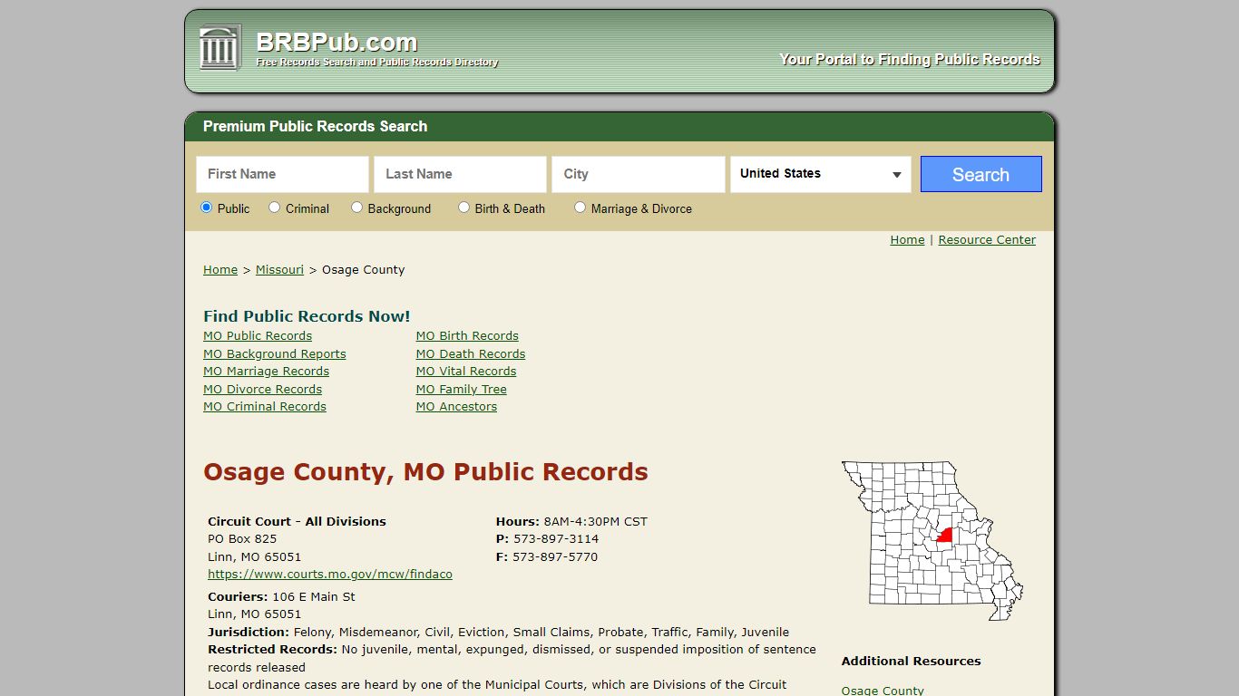 Osage County Public Records | Search Missouri Government ...